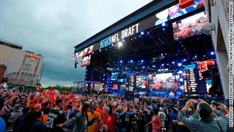 Over 600,000 fans attended the NFL Draft in Nashville, Tennessee last year but all public events have been called off this year due to the spread of coronavirus.