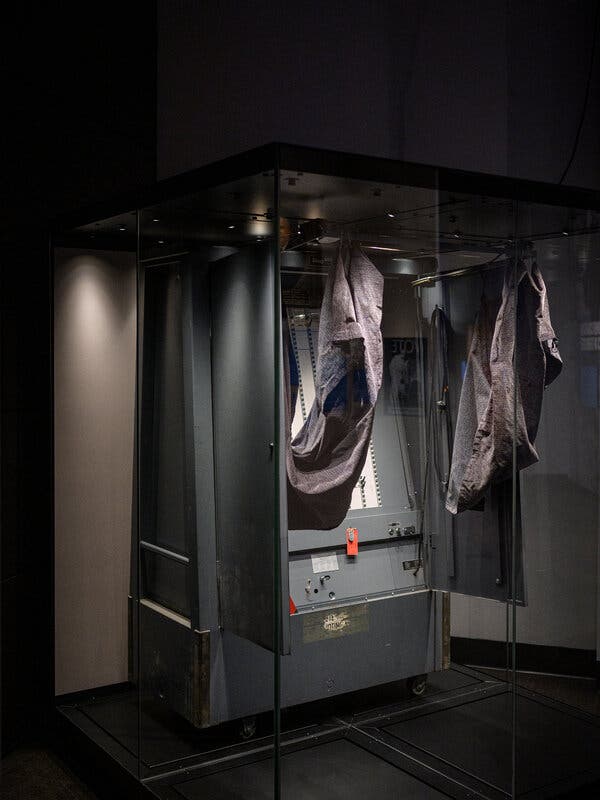 A voting booth from 1968 sits on display at “Ratified! Statewide!”, a new exhibit on display about the Women’s Suffrage Movement in the state of Tennessee at the Tennessee State Museum.