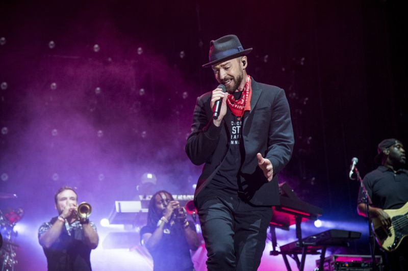 Justin Timberlake performs at the Pilgrimage Music and Cultural Festival on Saturday, Sept. 23, 2017, in Franklin, Tenn. (Photo by Amy Harris/Invision/AP)